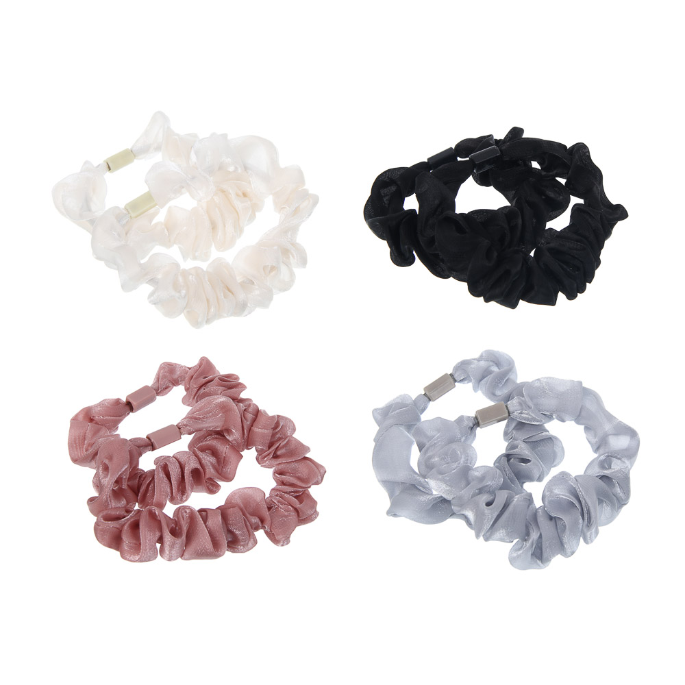 ЮНИLOOK Резинки для волос 2шт, d6,5см, полиэстер, ACS25-5 - #1