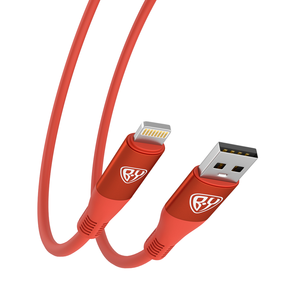 BY Кабель для зарядки Flexi iP, 1 м, 2.4А, быстрая зарядка, оранжевый - #5