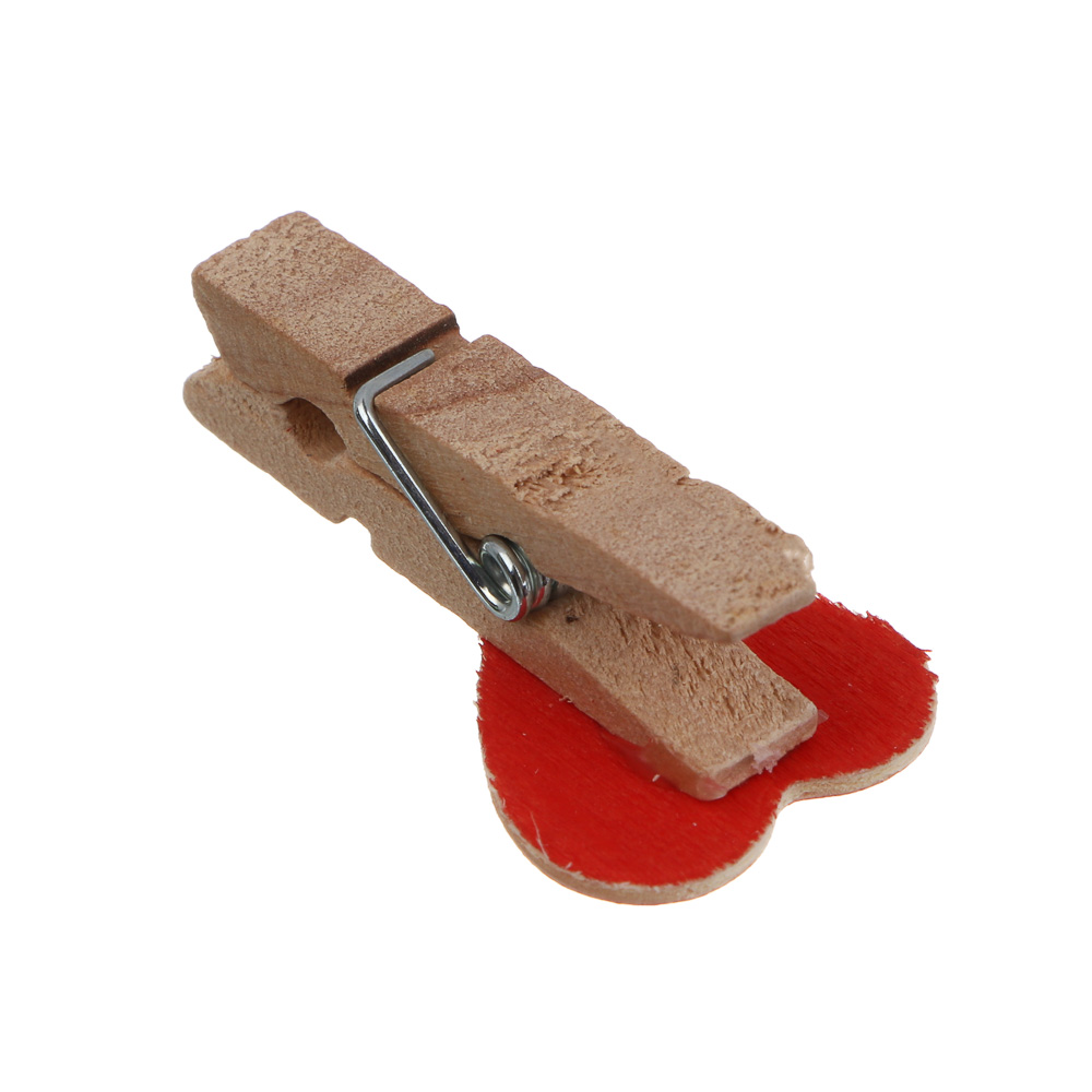 Прищепки декоративные, 3,5x0,7 см, набор 10 шт., дерево, 3 диз. - #4