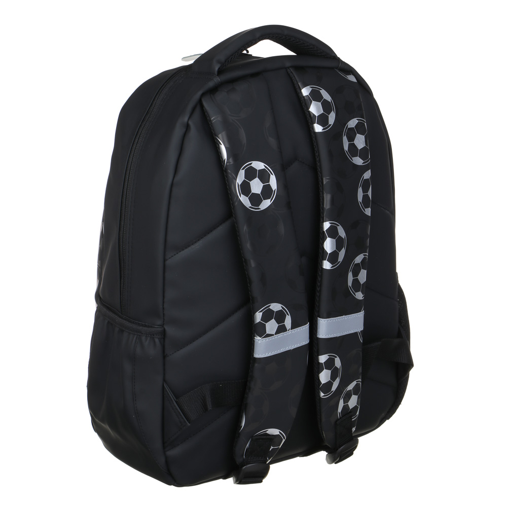 Серебряный Мяч Рюкзак подростковый 41х31х13см, 2 отд., 3 карм, ручка, прорезин.нейлон, отд.иск.кожей - #3