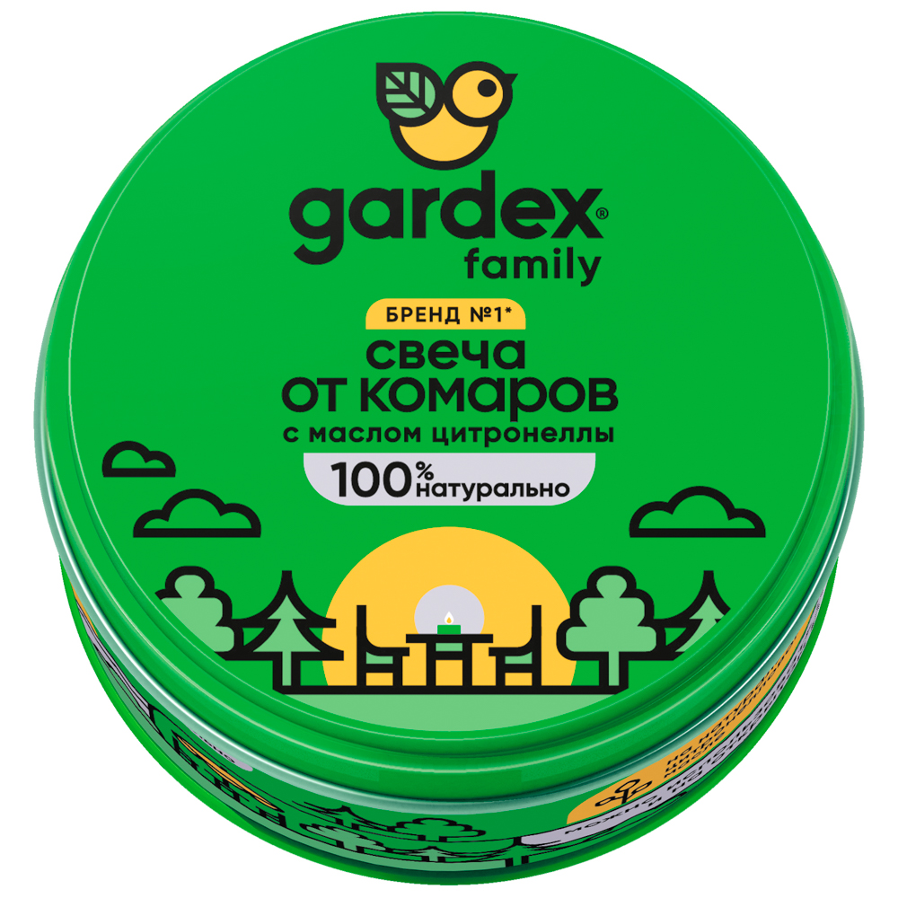 Свеча репеллентная от комаров Gardex Family, 110г - #1