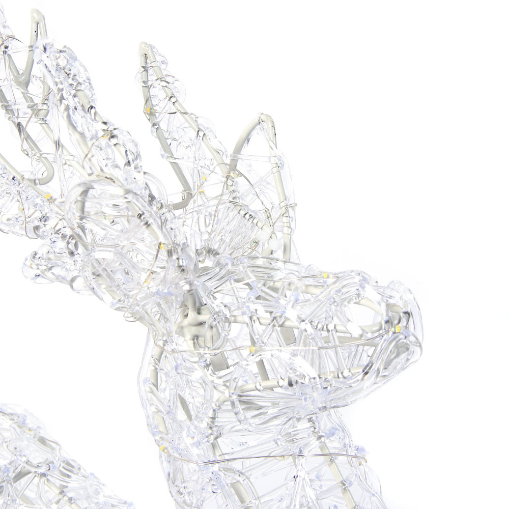 СНОУ БУМ Олень, 100 LED, 40 см, белый, постоянное свечение - #4