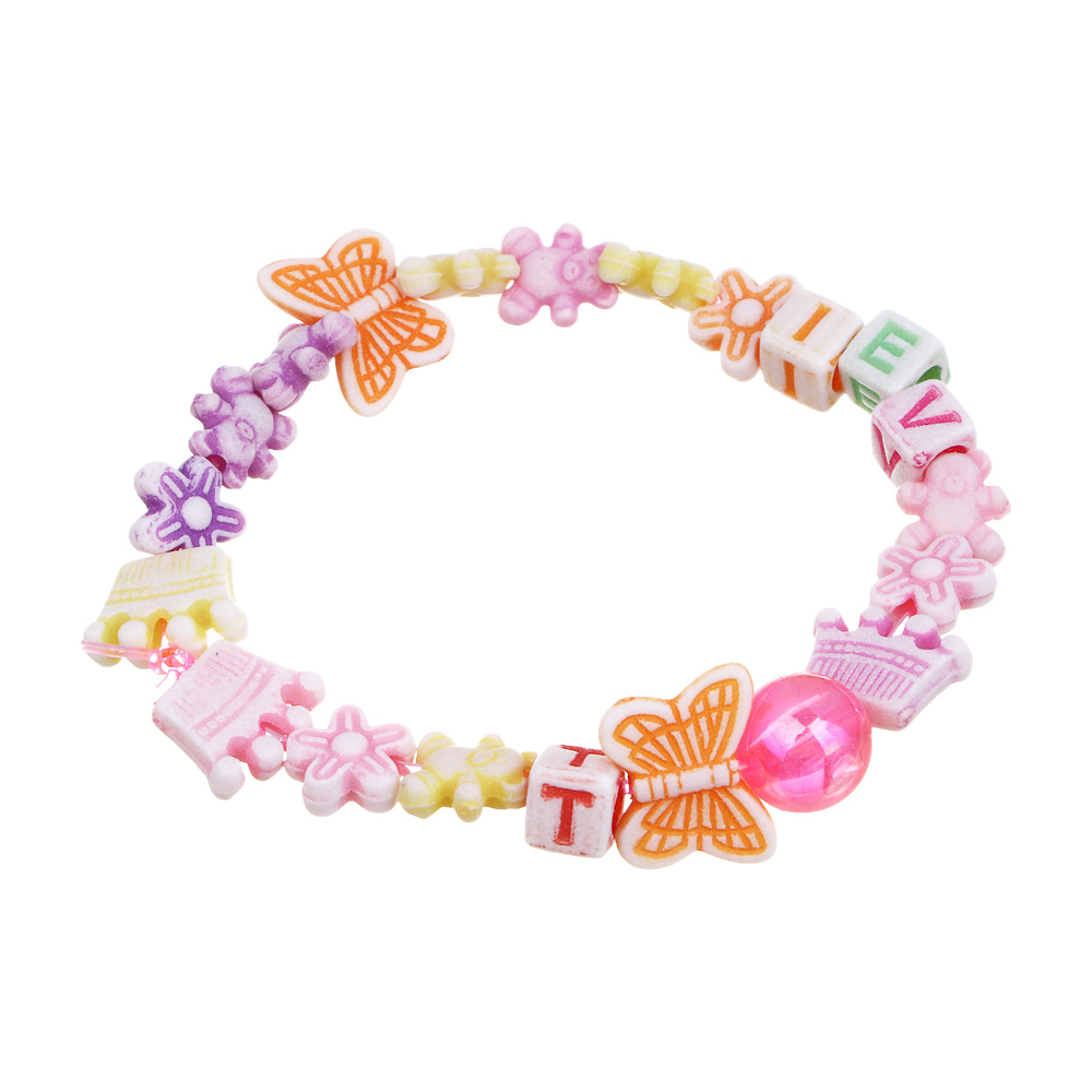 ХОББИХИТ Набор для творчества "Браслетики", 30-38 элементов, PS, 9х16х2см, 3 дизайна - #9