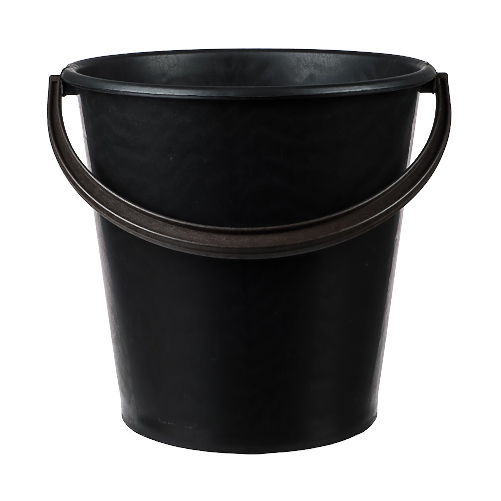 Ведро пластмассовое 10 л, хозяйственное, цвет черный - #3