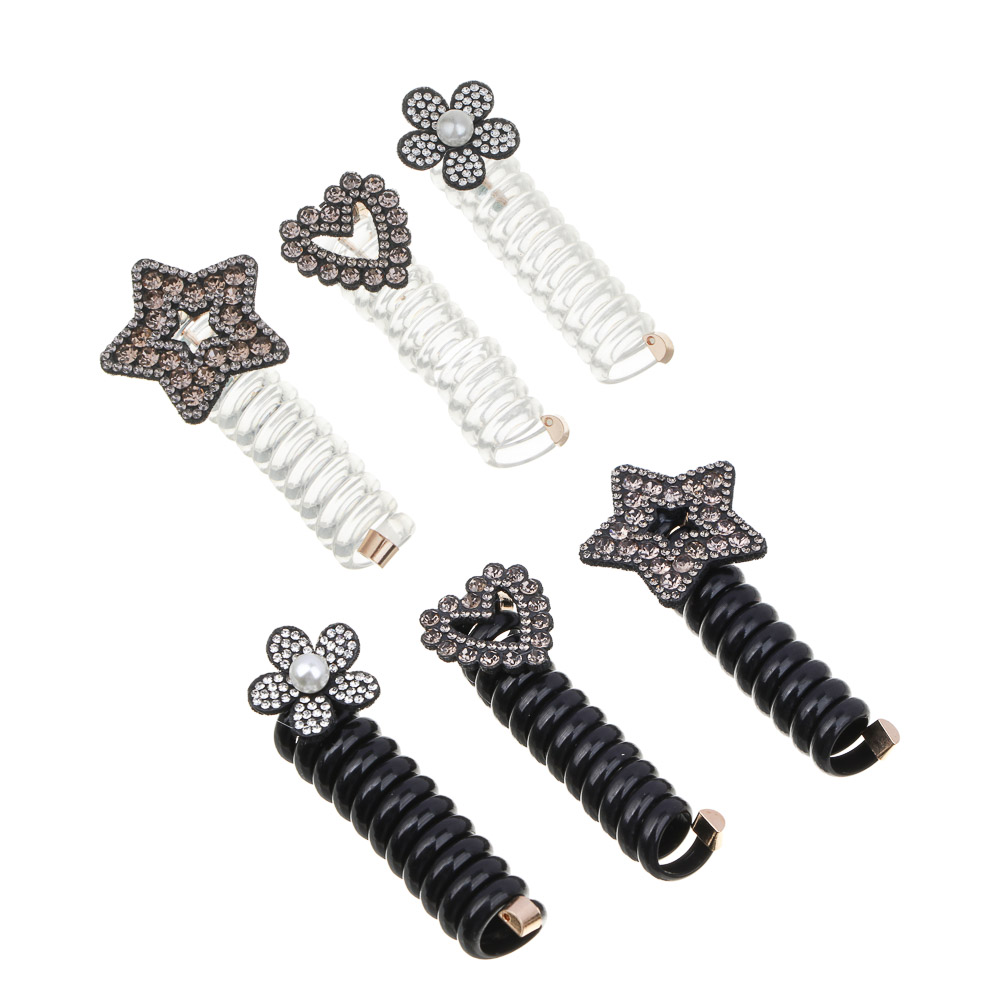 ЮНИLOOK Заколка-спиралька для волос, пластик, 7см, ТПР, пластик - #1