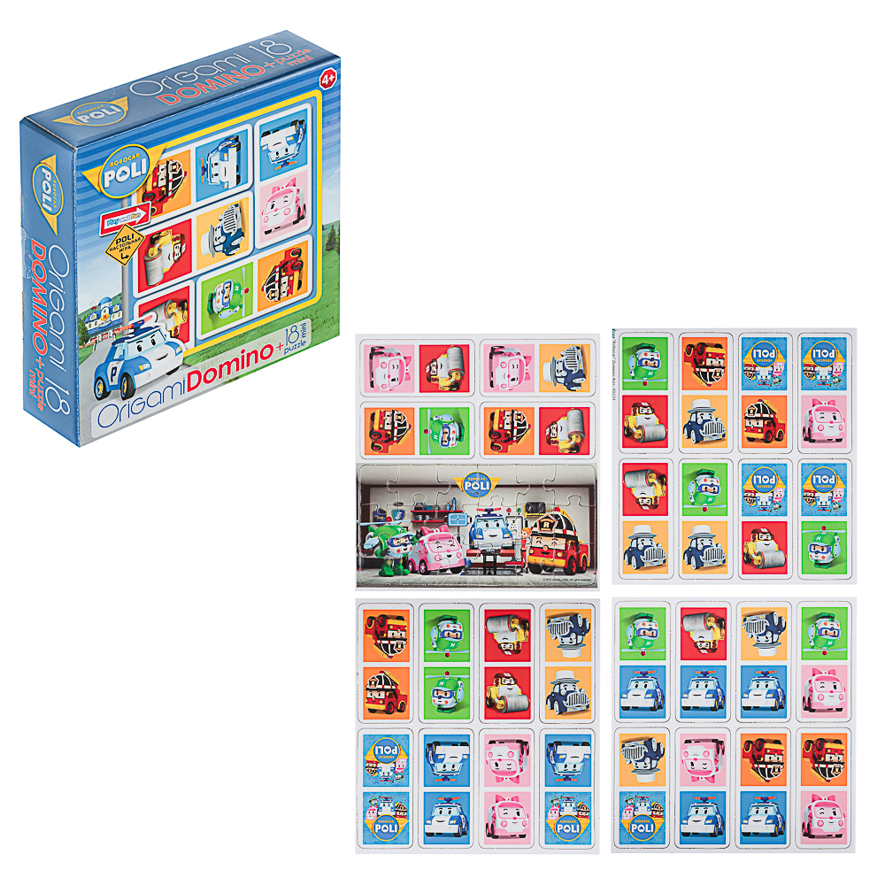 Робокар Поли.Наст.игра.Домино+пазл.18Эл, 18x5x18см - #2