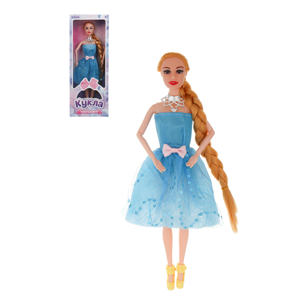 Кукла в коротком платье шарнирная, 29 см, PP, PVC, полиэстер, тм ИГРОЛЕНД - #1