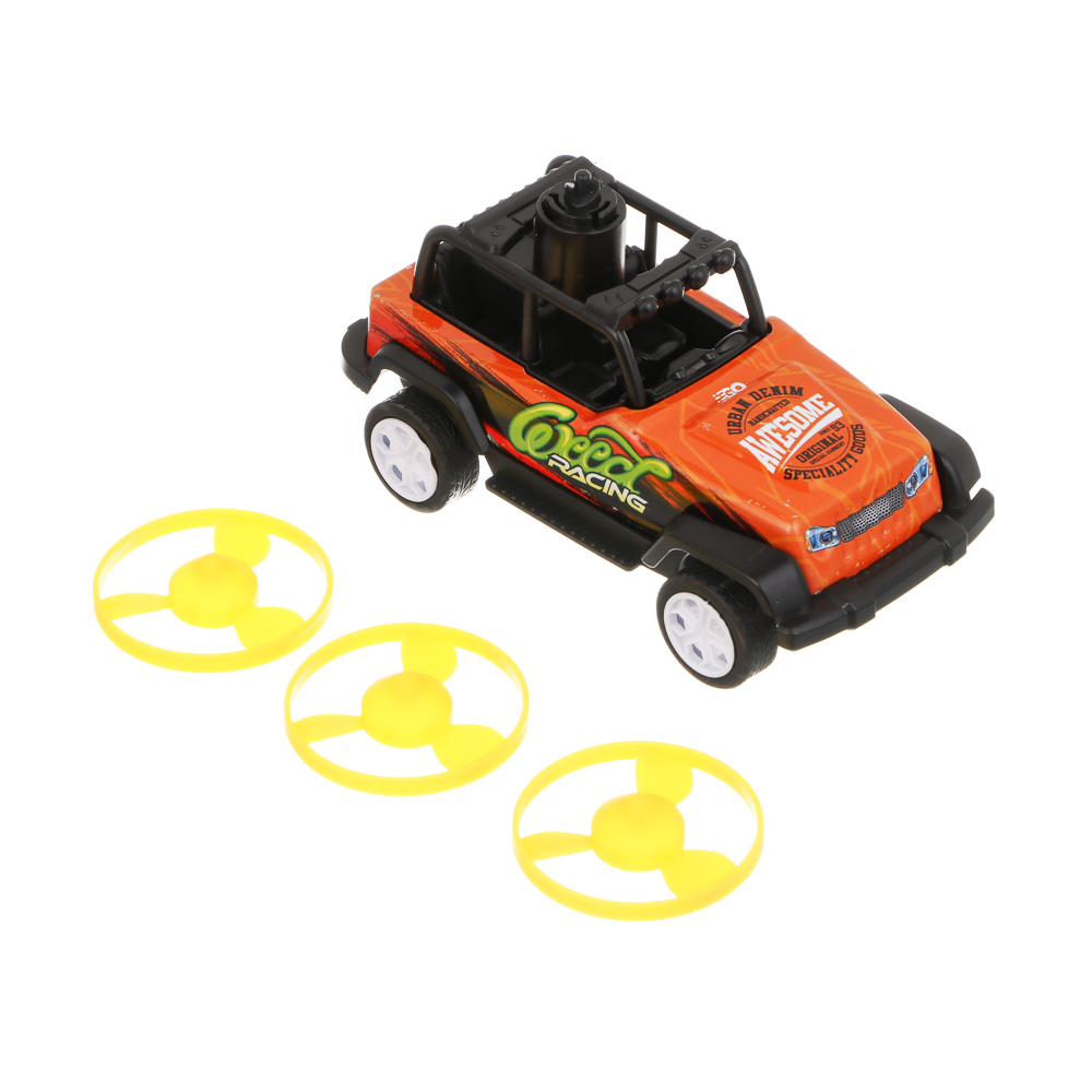 ИГРОЛЕНД Внедорожник инерционный с волчками, металл, 15х11,1х9 см, 4 дизайна - #6