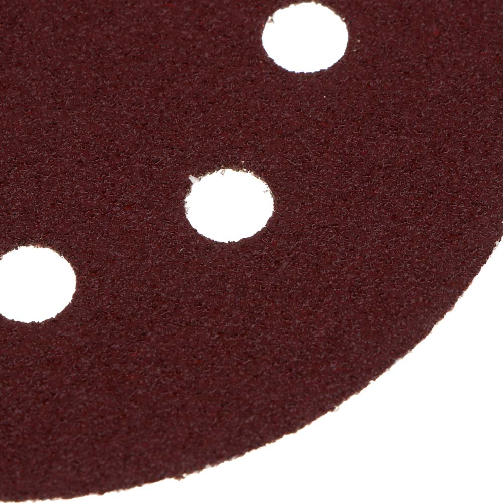 ЕРМАК Круг шлифовальный из абразивной бумаги на велкро основе, 8 отверстий, P60, 125 мм, 5шт. - #4