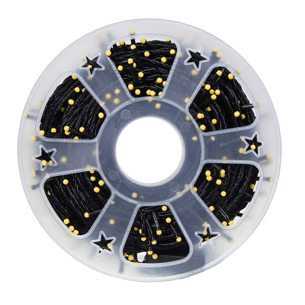 СНОУ БУМ Гирлянда эл. вьюн 20м, 200LED, шампань, 8 режимов, ПВХ черный, 220В - #3
