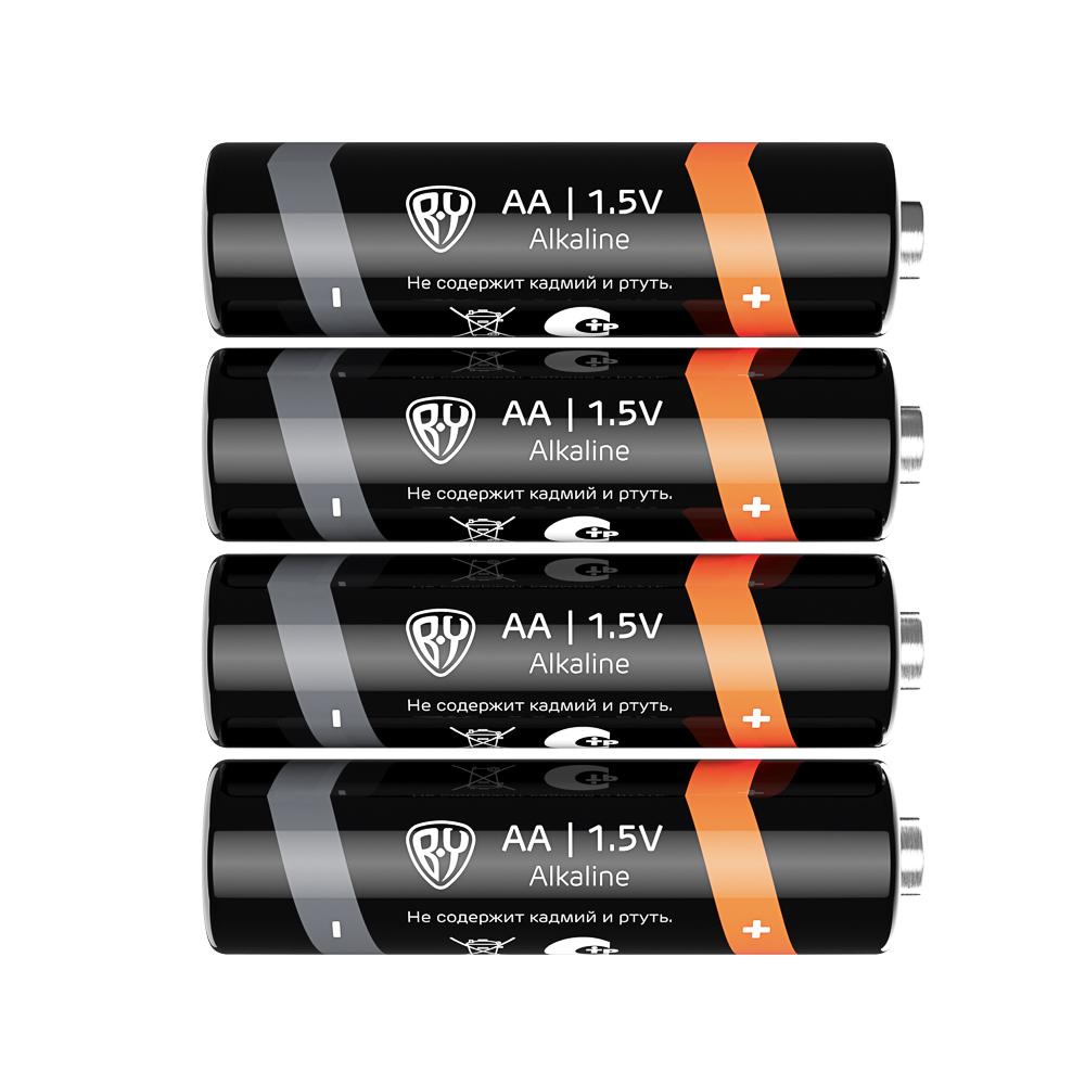 Батарейки AA BY (LR06) 4шт в блистере, щелочные 1.5V, высокой ёмкости - #4