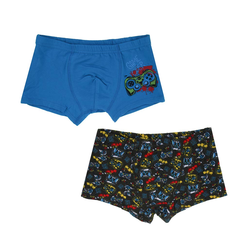 GALANTE Трусы-боксеры для мальчиков 2 шт, р.122-128, 95%хлопок, 5%спандекс, разноцветный, НБ25-25 - #1