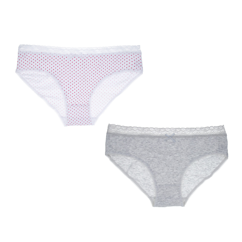 GALANTE Трусы-слипы для девочек 2шт, р.158-164, 95%хлопок, 5%спандекс, разноцветный, НБ25-22 - #1