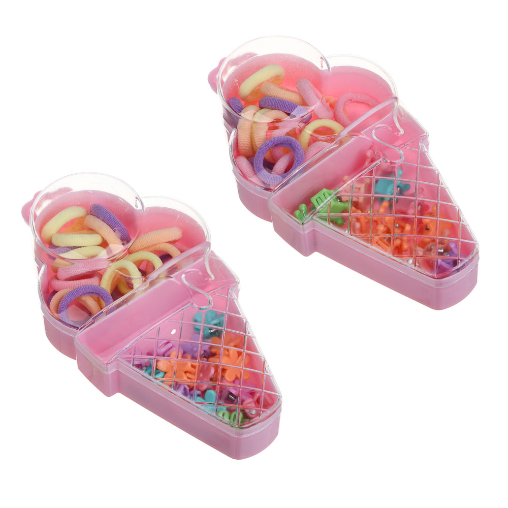 Набор детских резинок и крабиков BY Русские супергерои в футляре, полиэстер, пластик - #1