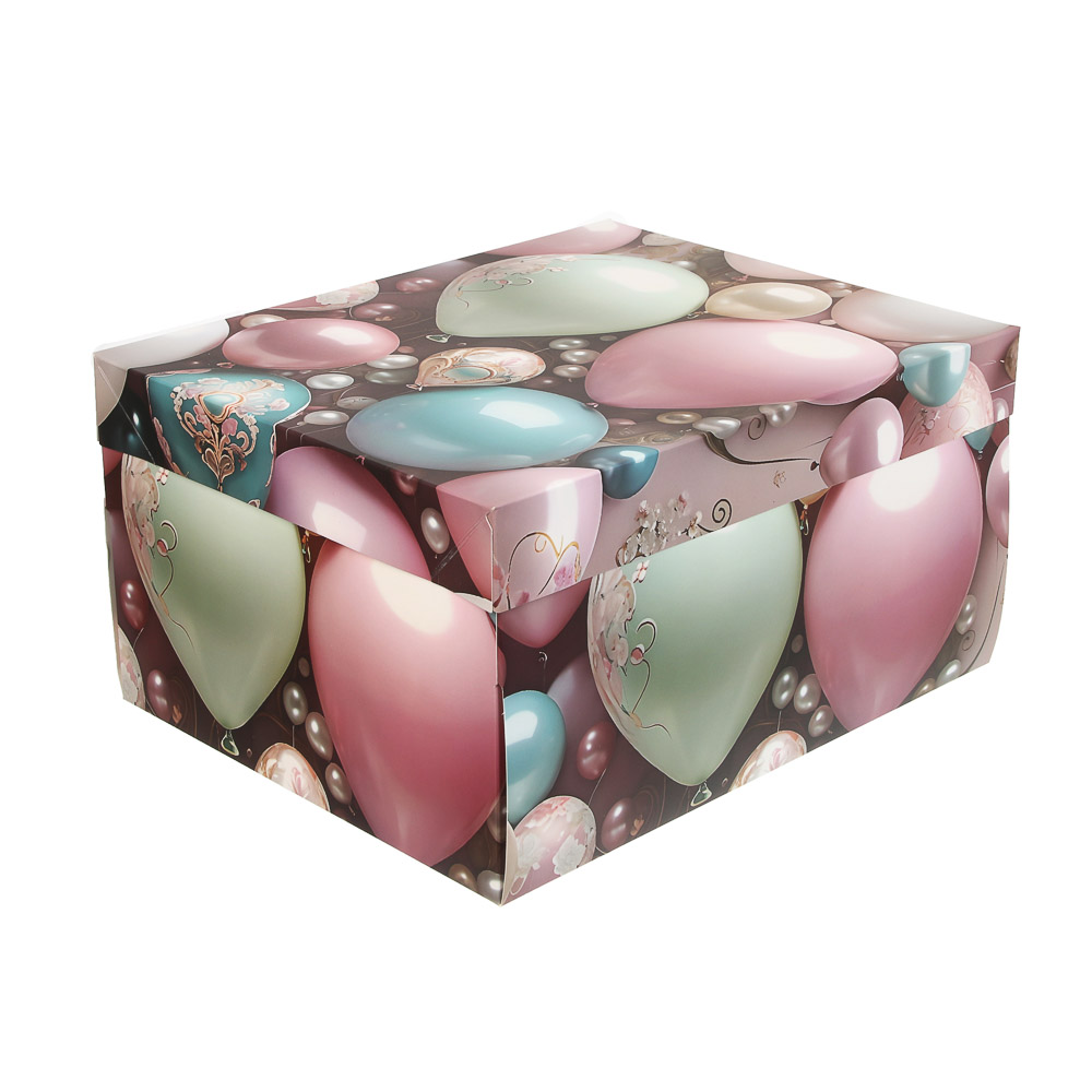 Коробка складная 31x25x16см, бумага, 4 дизайна - #5