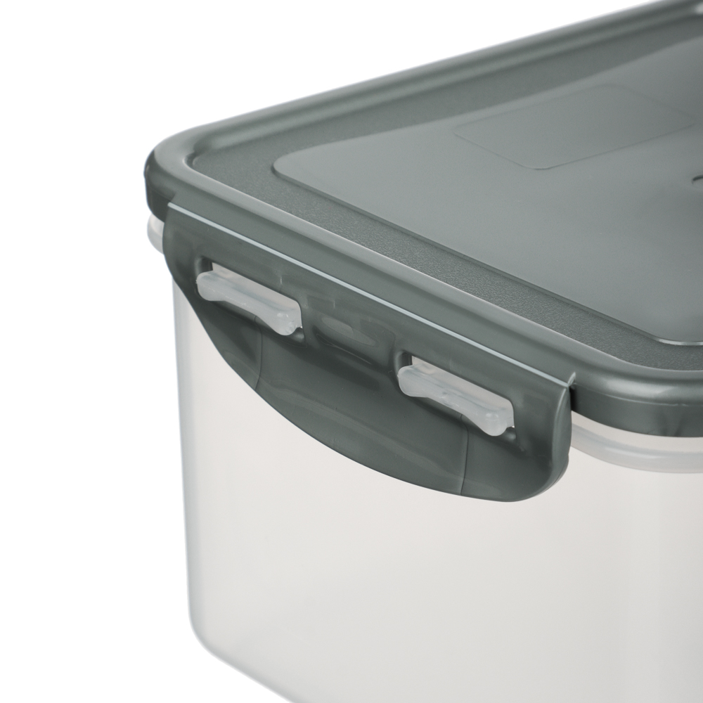 Контейнер герметичный для СВЧ с защелками тм Good&good, квадратный 1,25л, пластик - #2