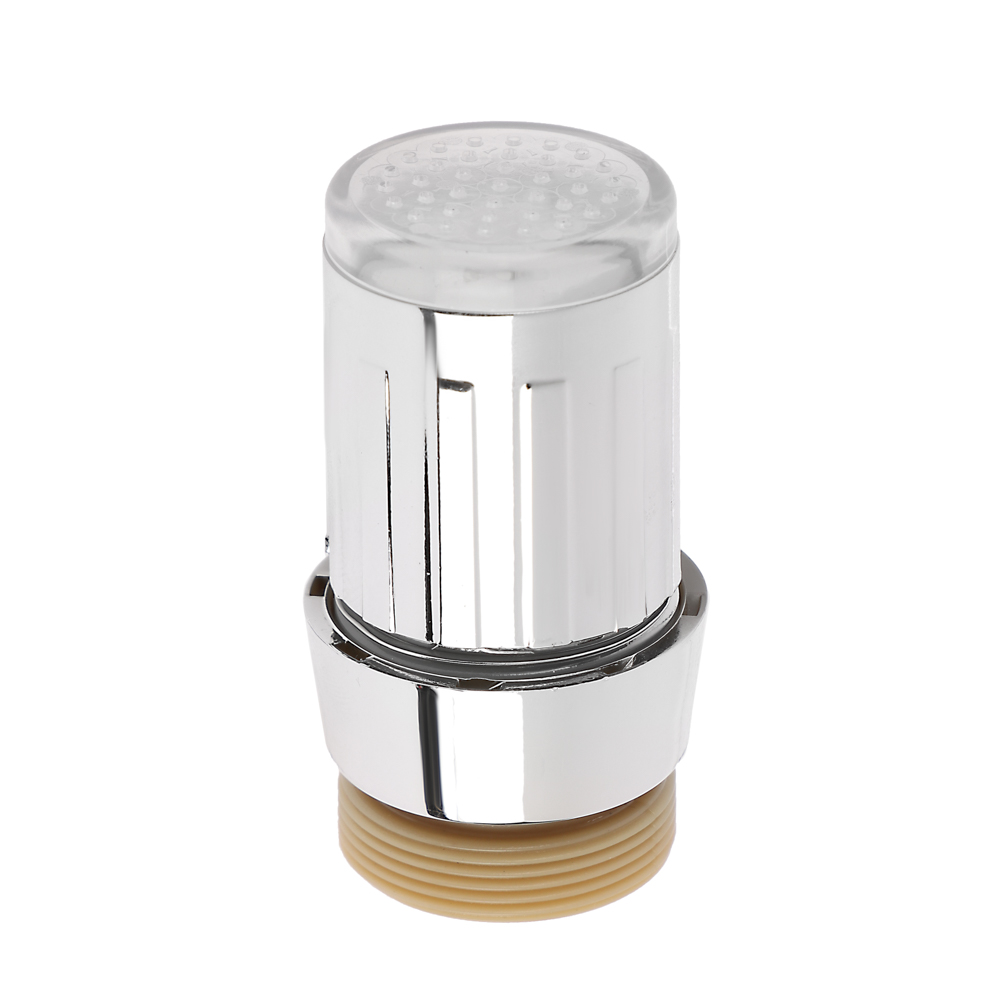 Аэратор-насадка для смесителя, LED, 3 цвета, пластик, хром - #4