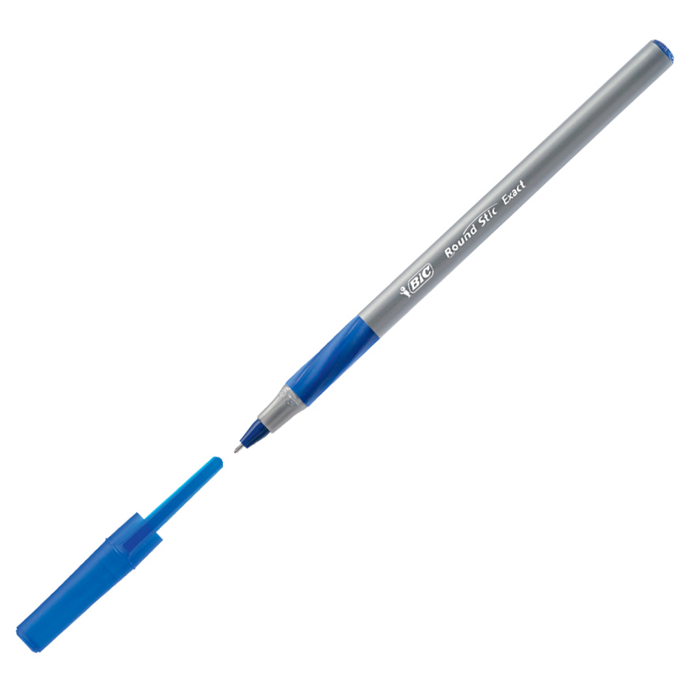 BIC Ручка шариковая синяя "Раунд Стик Экзакт" 0,28 мм, пластик, инд.маркировка, 918543 - #2