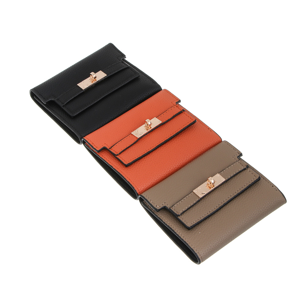 Кошелек для карт и купюр тм ЮL Hermesus, ПУ,металл, 11,5х9,5х1см, 3 цвета, С231-13 - #1