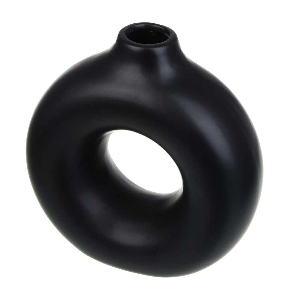 VETTA Вазон, 15,5x15x6 см, керамика, чёрный - #2