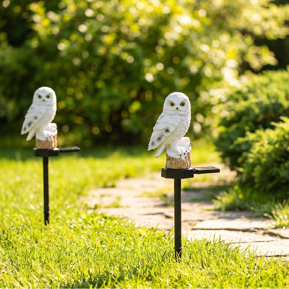 Светильник сад.на солн.бат.тм INBLOOM Сова, 7х8.5х44см,1LED,шамп.,AAA200/600mAh Ni-MH,1реж., полист. - #9
