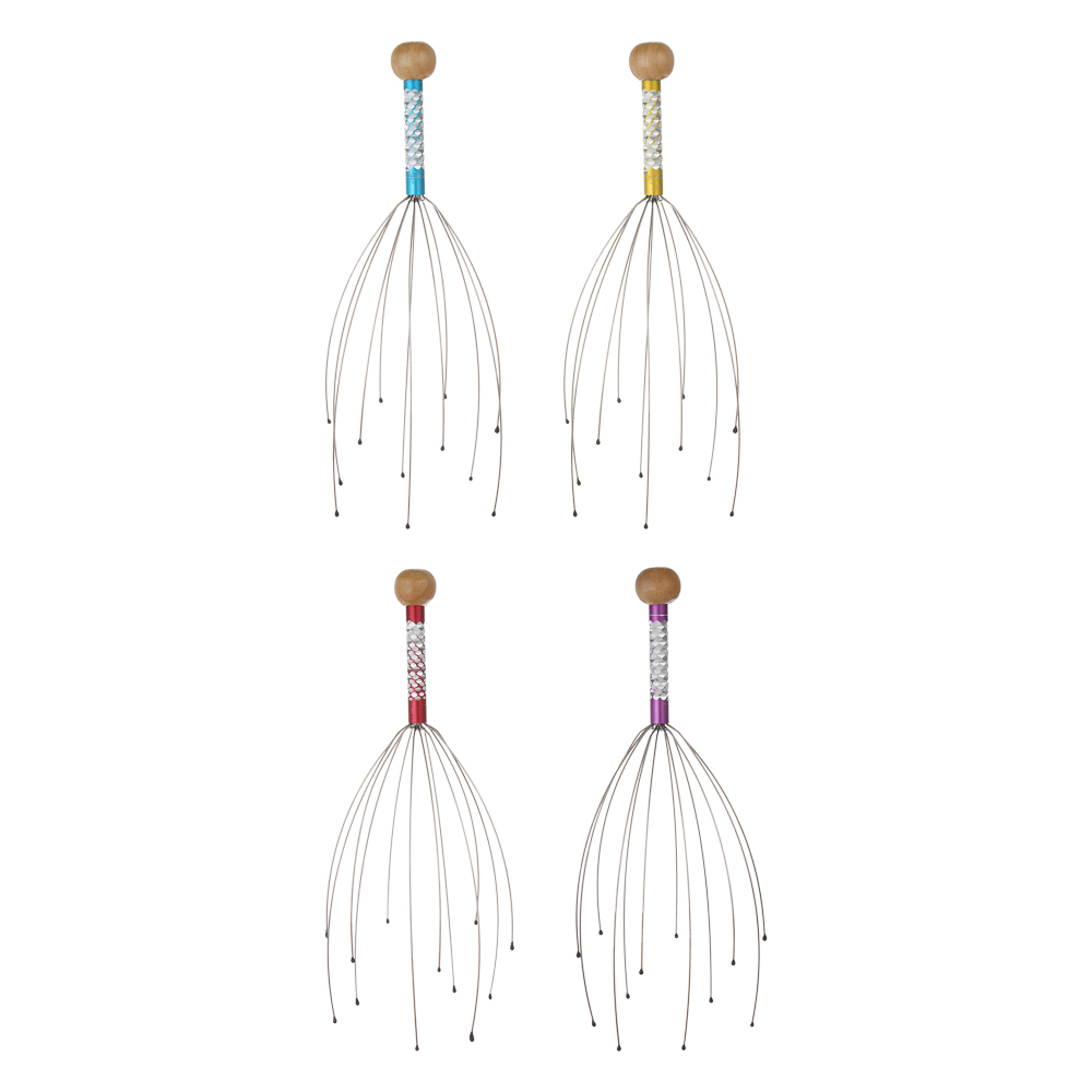 Массажер тм BY SPORT, 22см, металл, дерево, 4 цвета - #1