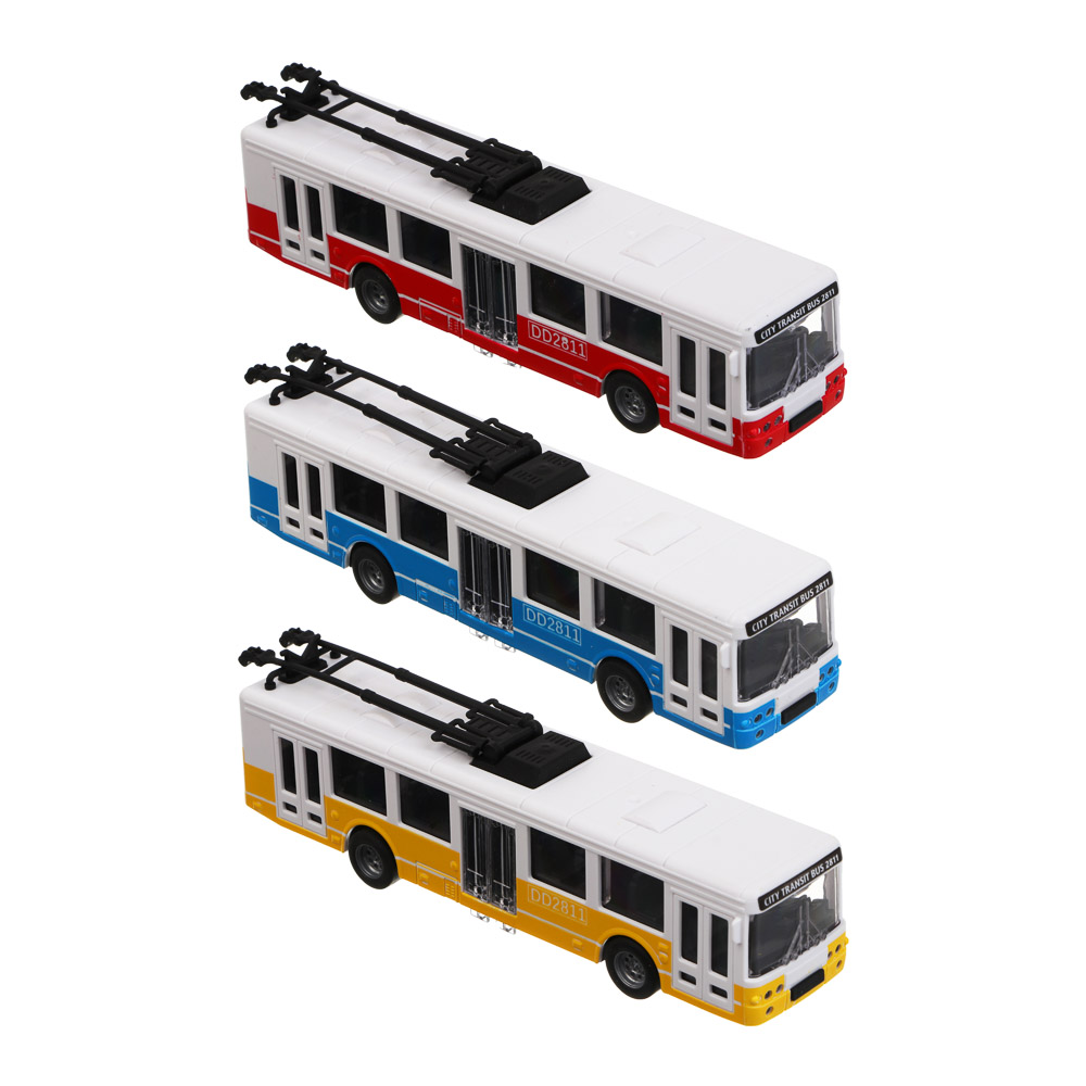 ИГРОЛЕНД Городской транспорт инерционный, РР, 3,5х4х16 см, 2 дизайна - #1