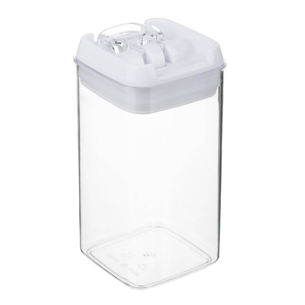 Банка для сыпучих продуктов, тм VETTA, Миндаль, 550мл квадратная, пластик - #1