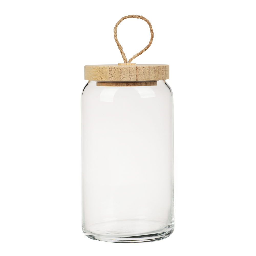 PASABAHCE Вуди Банка стеклянная с бамбуковой крышкой 1130мл, инд. упаковка, 43593B - #2