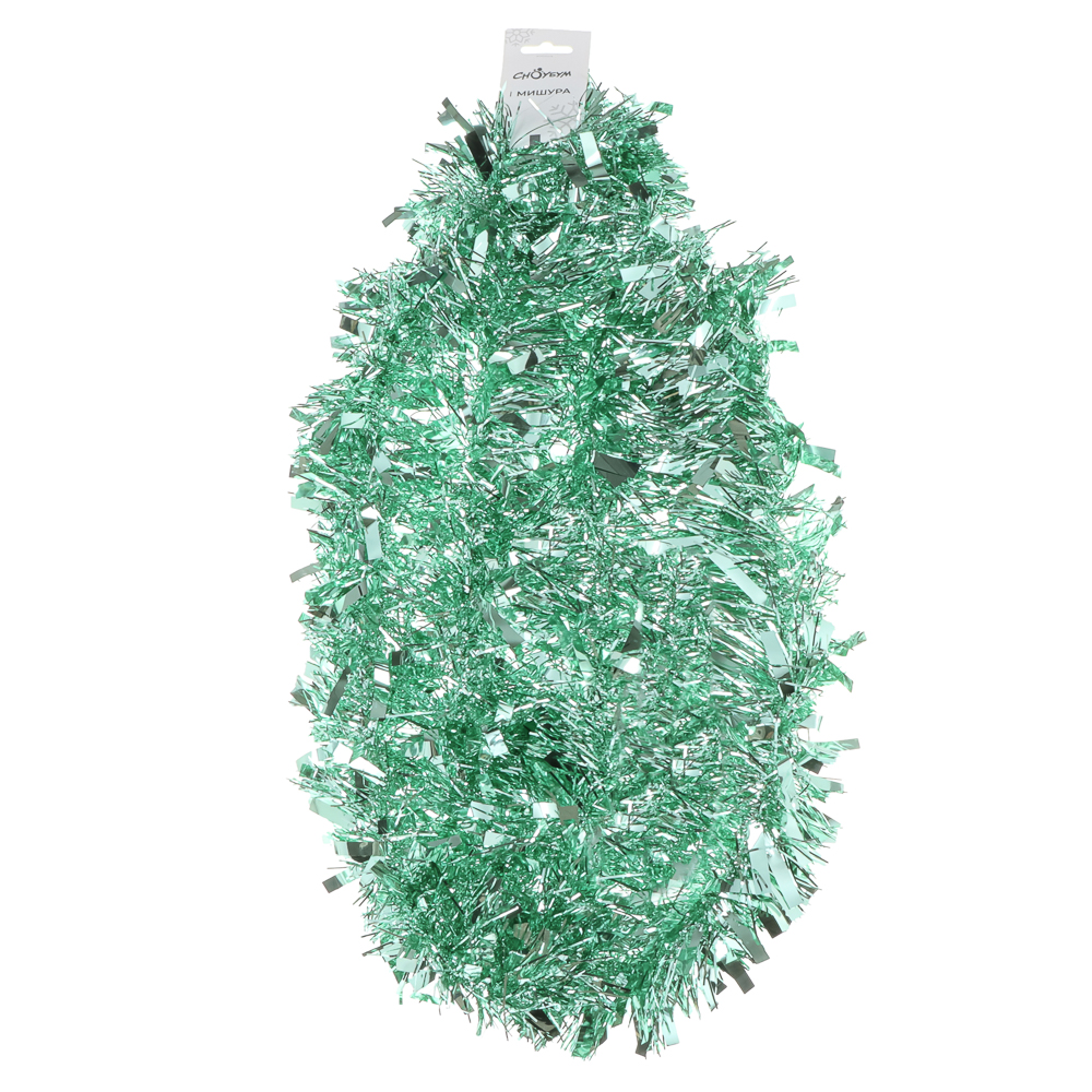 СНОУ БУМ Мишура 10x200см, ПЭТ, салатовая, 26-327 - #3