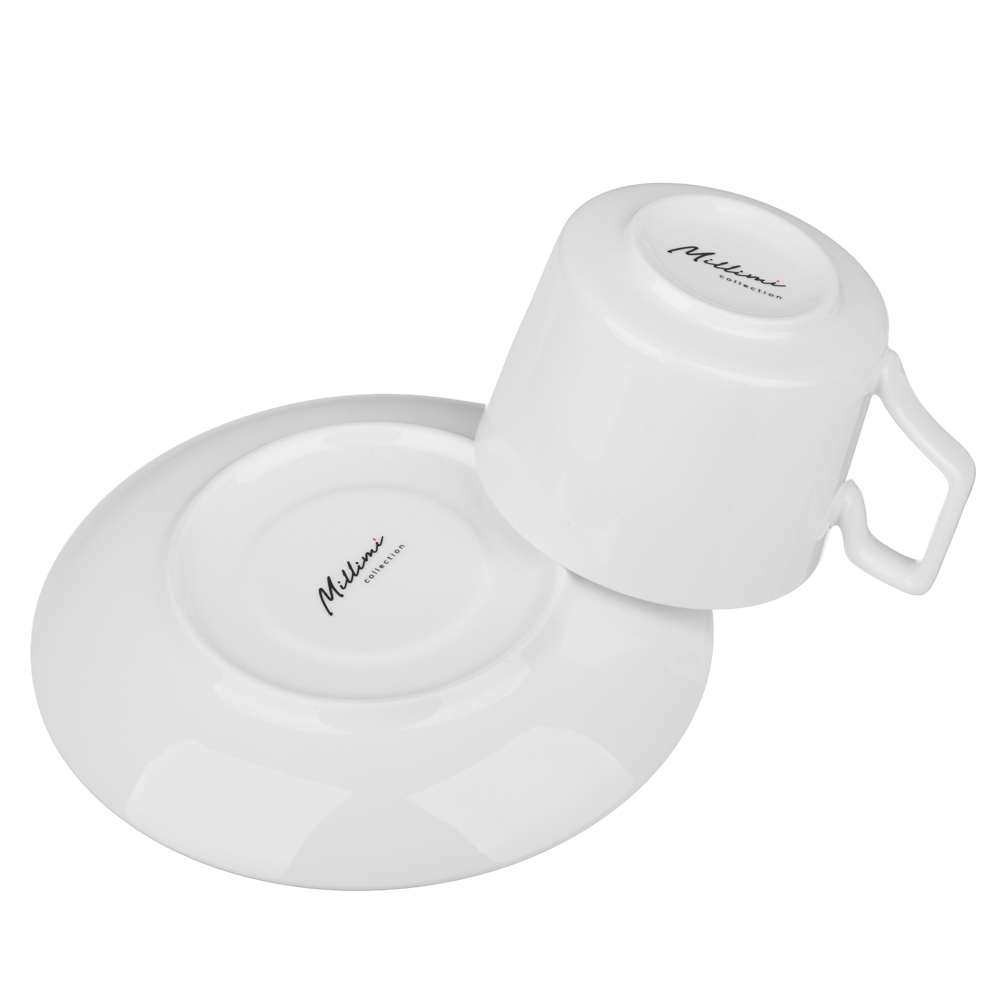 Набор чайный 2 пр., 240мл, MILLIMI, белый, фарфор - #3