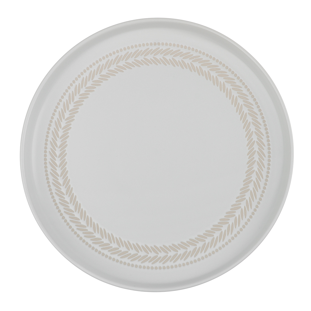 Тарелка подстановочная 26,6см, тм MILLIMI, Треция белый, керамика - #1