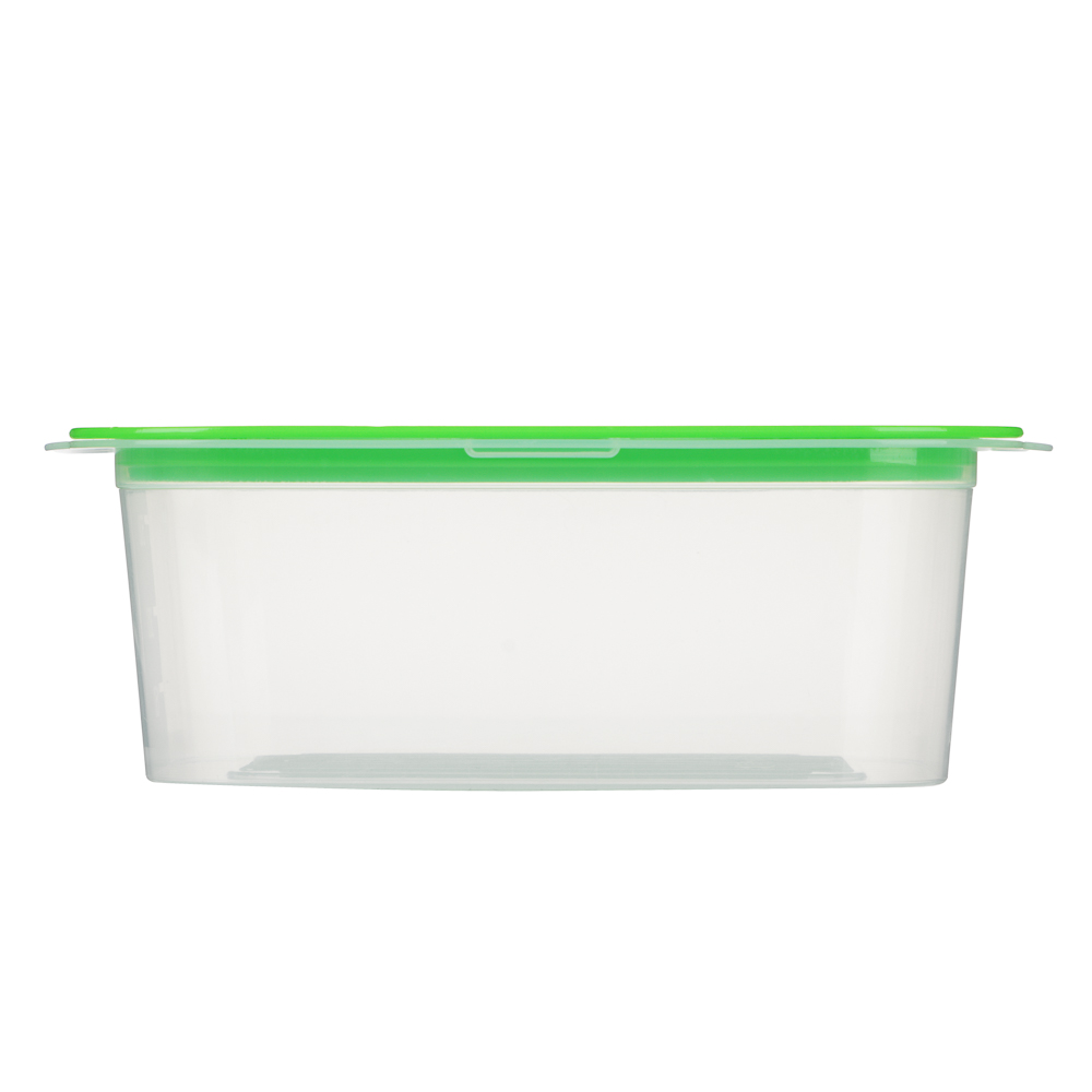 Контейнер пищевой прямоугольный 0,66л с паровыпуском и мерной шкалой, пластик - #4