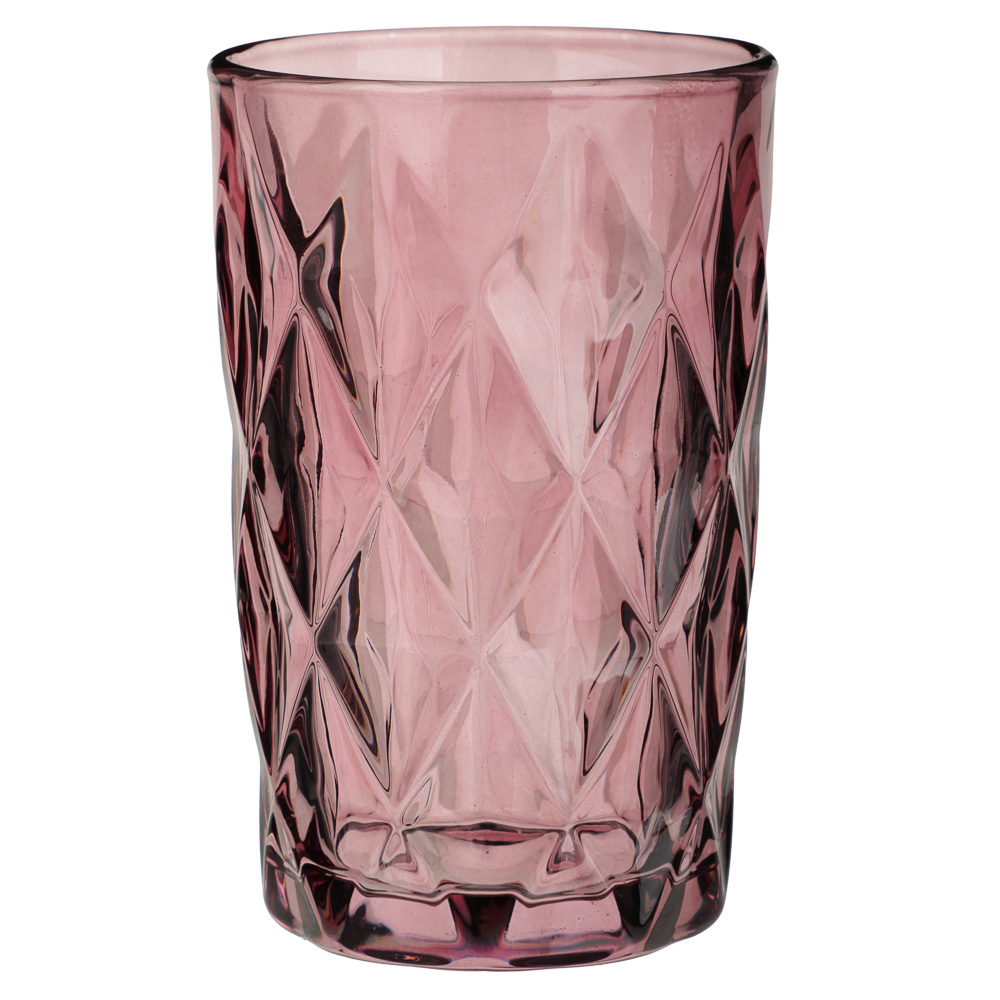 MILLIMI Набор стаканов 6 шт, 350 мл, стекло, бордовый ромб - #2