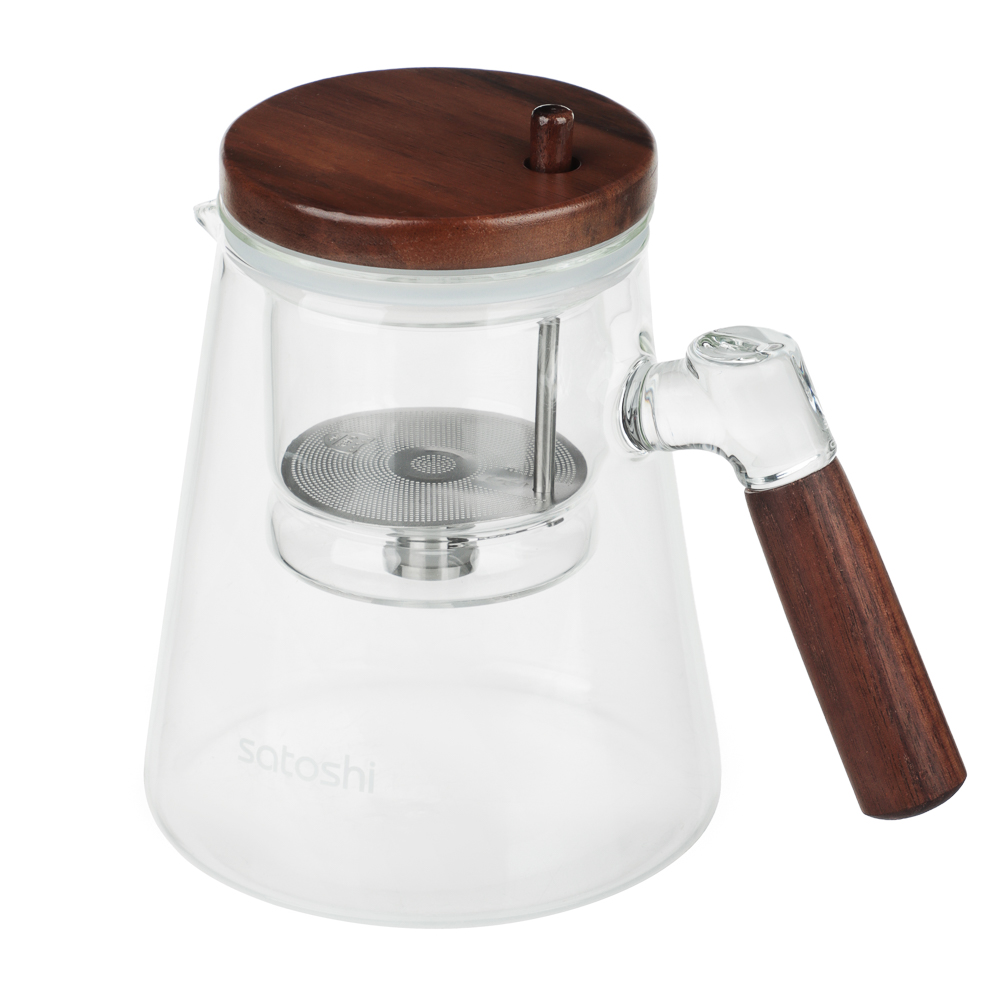 Чайник заварочный тм SATOSHI 900 мл Гунфу, с деревянной крышкой - #4