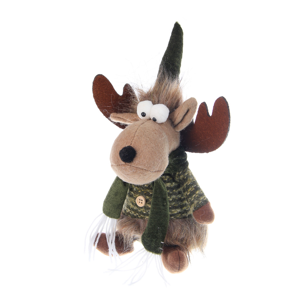 СНОУ БУМ Сувенир Олень 29 см, полиэстер, зеленый - #3