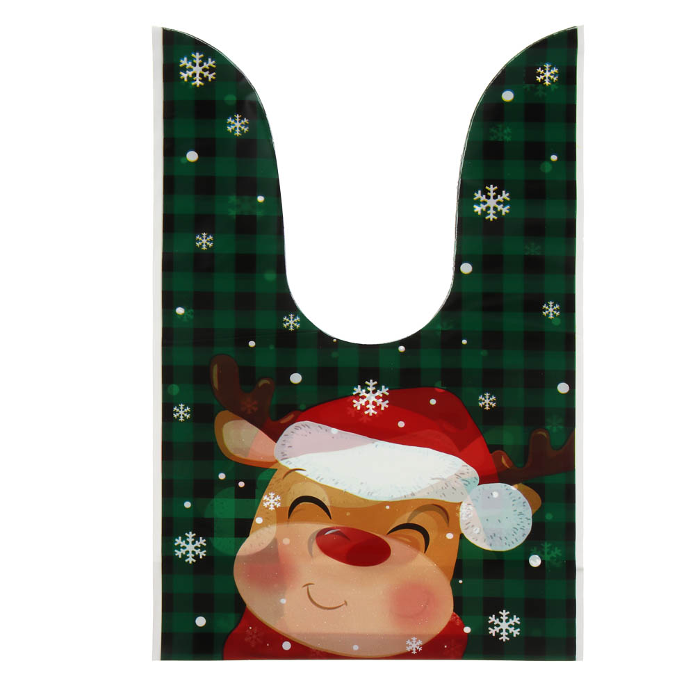 Набор подарочных мешков 20шт, 5 дизайнов, 13,5x22 см, пластик, арт.1 - #9