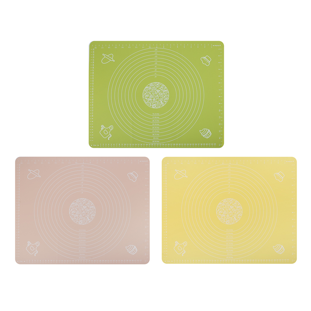 VETTA Коврик силиконовый для раскатки теста с принтом, 50х40см, 3 цвета - #1