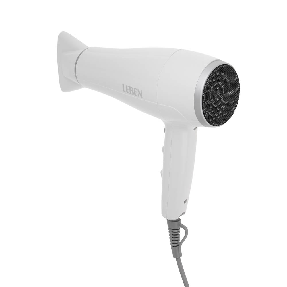 LEBEN Фен для волос, 2200 Вт, 2 скорости, 3 темп.реж., белый, концентратор - #4