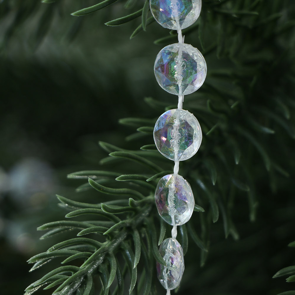 СНОУ БУМ Бусы декоративные 1x270 см, прозрачный, 26-569 - #9