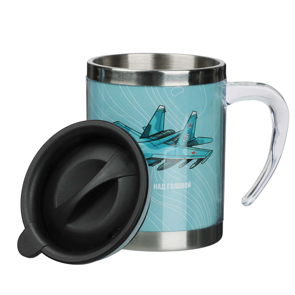 Термос-кружка 400мл, "Для мужчин", нерж.сталь, 3 дизайна - #5