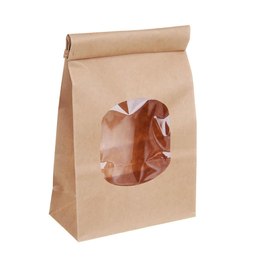 Набор пакетов крафт с ПВХ окном и замком, 20 шт, 12x25x6 см - #3