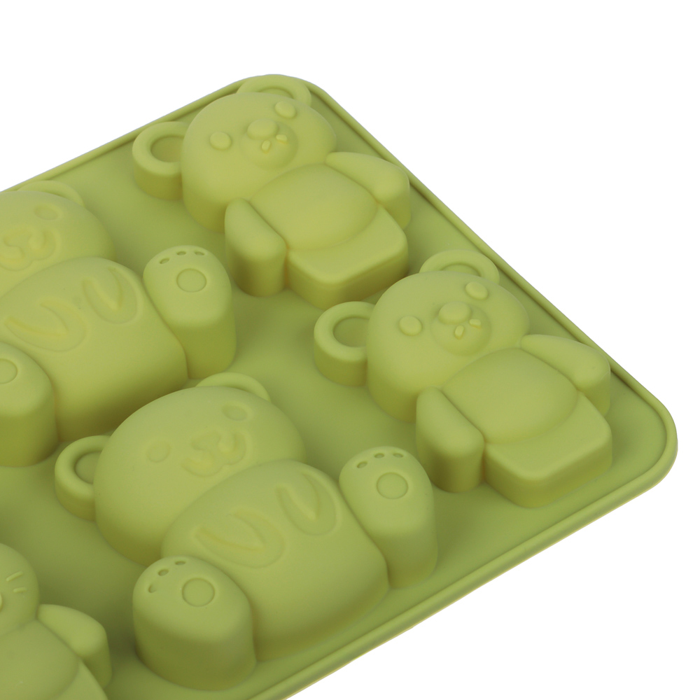 VETTA Форма для выпечки 6 ячеек 16х14х2см, "Мишки и зайчики", силикон, 3 цвета - #4