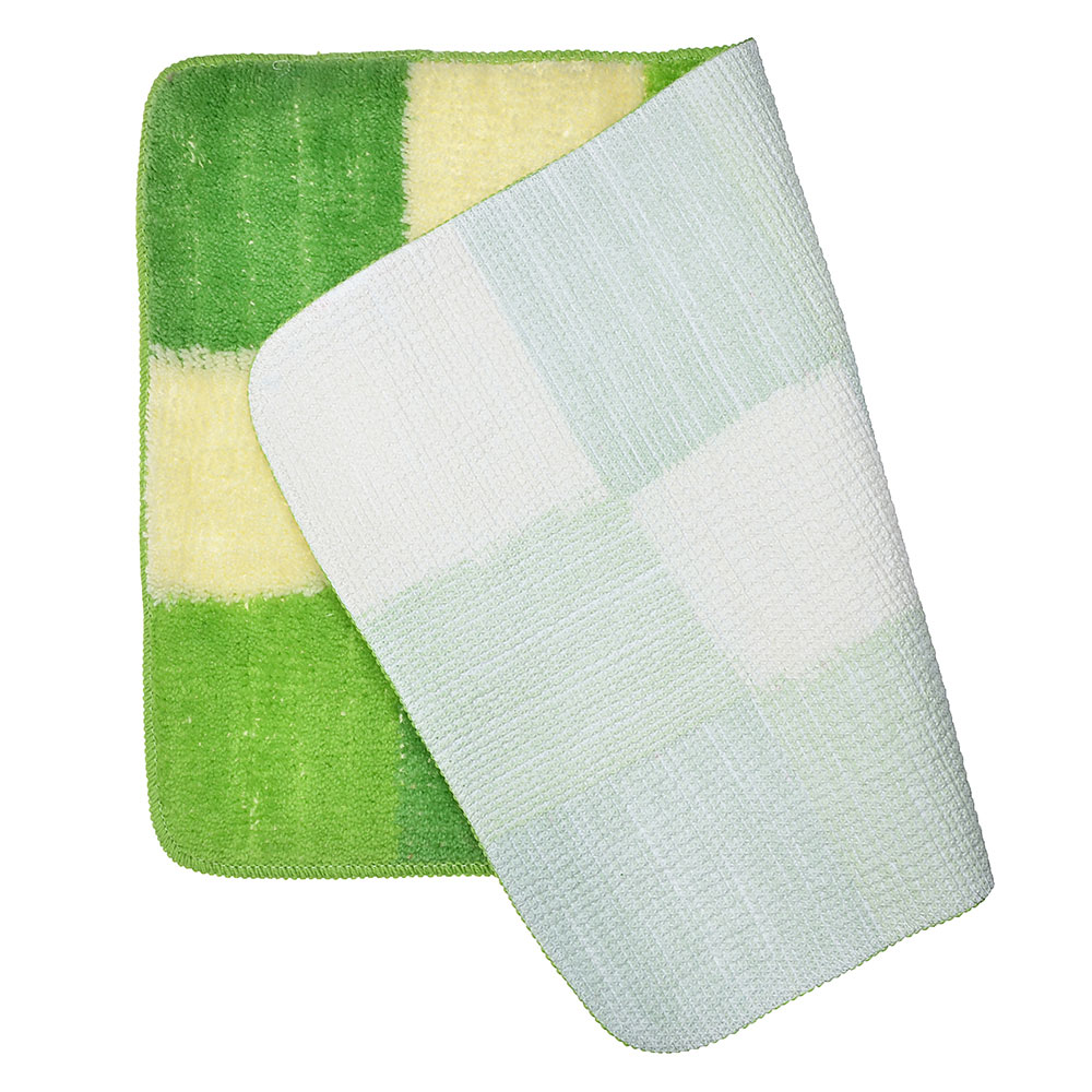 VETTA Набор ковриков 2шт для ванной и туалета, акрил, 50x80см + 50x50см, зелёный 4 дизайна - #4