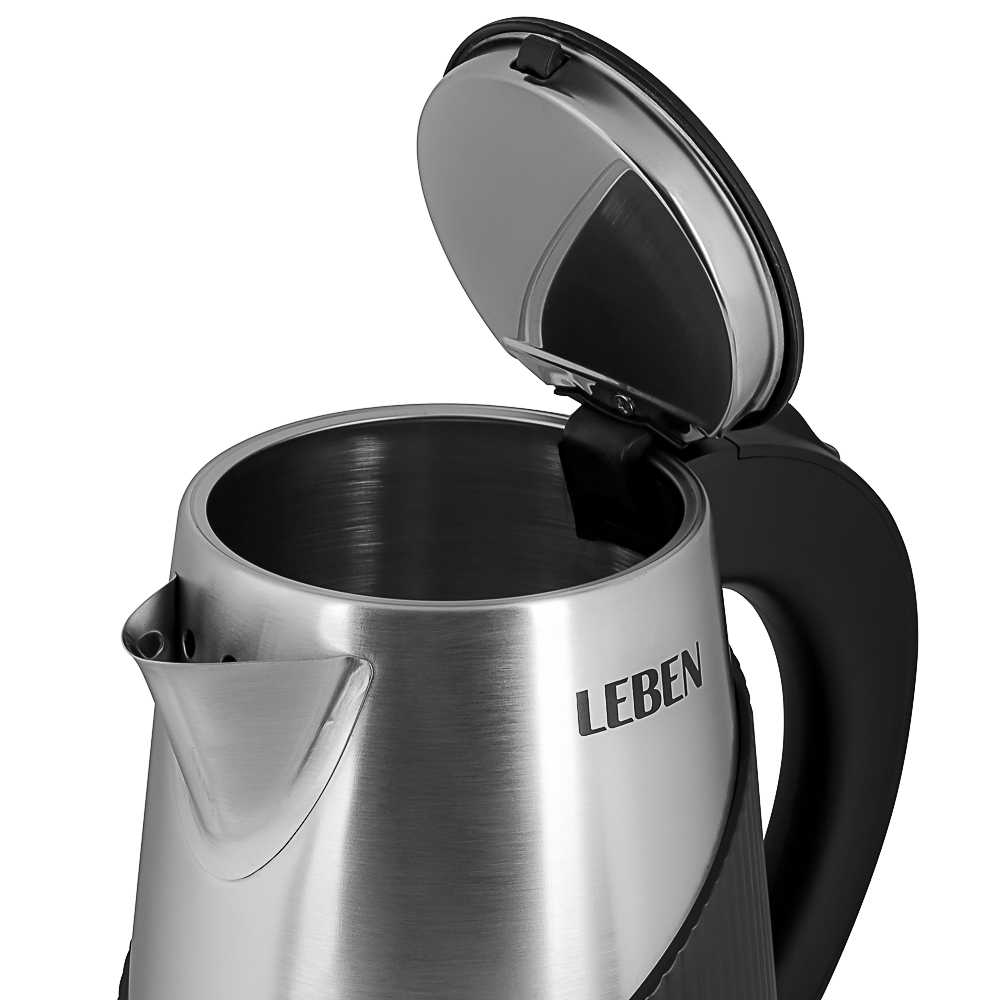 LEBEN Чайник электрический 1,8л нерж сталь+пластик - #4