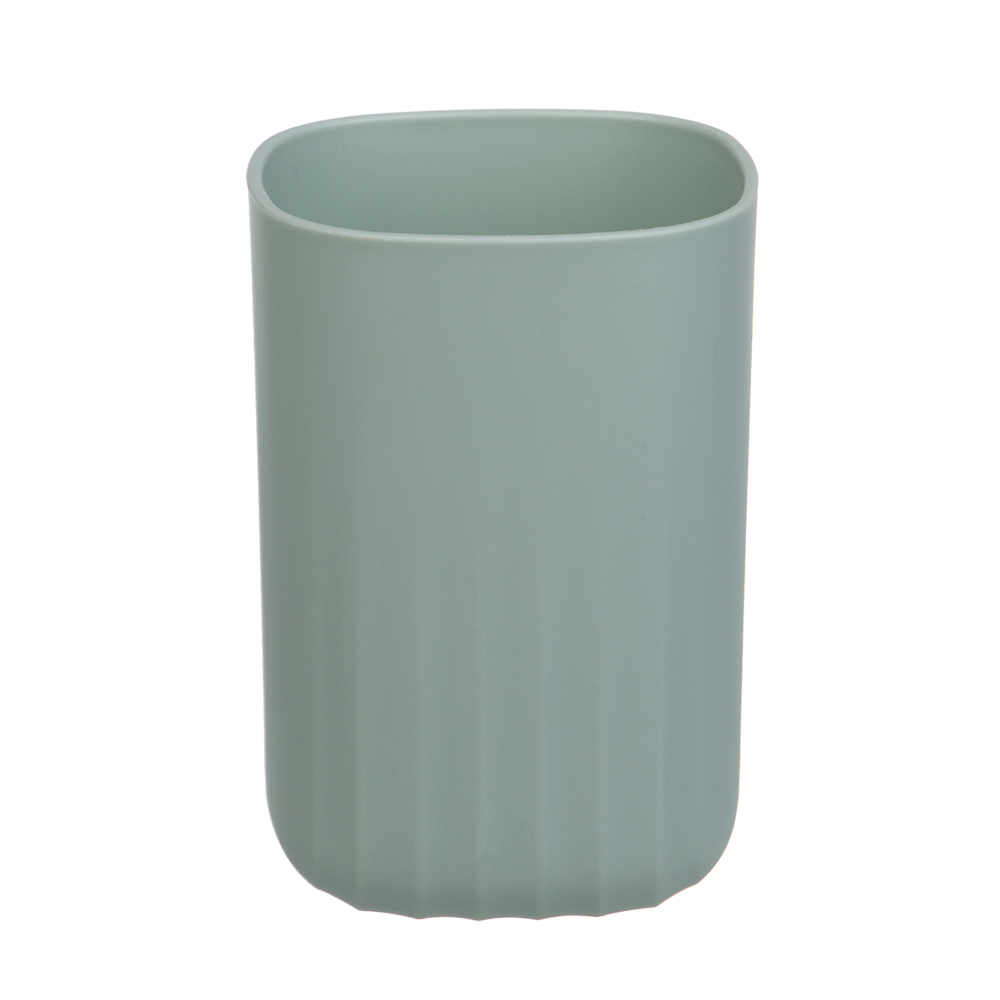 Стакан для ванной комнаты тм VETTA Сидней, пластик, PP, оливковый 7x10см - #2