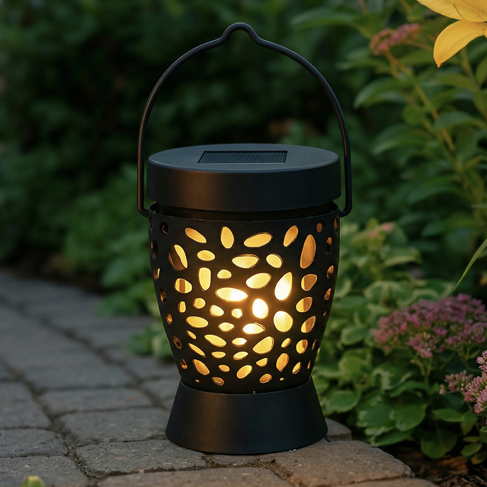 INBLOOM Фонарь на солн.батарее 6.5х10см, 1LED, шампань, 1x1.2V/300mAh AAA, ABS, IP44 - #1