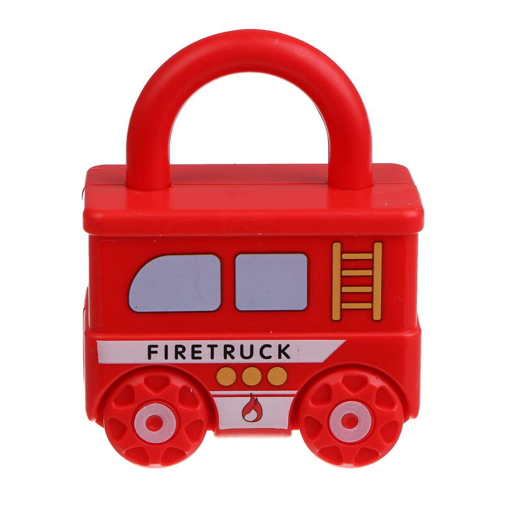 Развивающая игрушка сортер ИГРОЛЕНД "Машинка - замочек" с ключиком, PP, 9х7х3см - #6