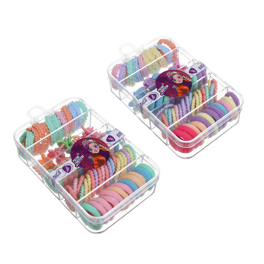 Набор детских аксессуаров для волос BY Русские супергерои: резинки и крабики, разноцветные - #1