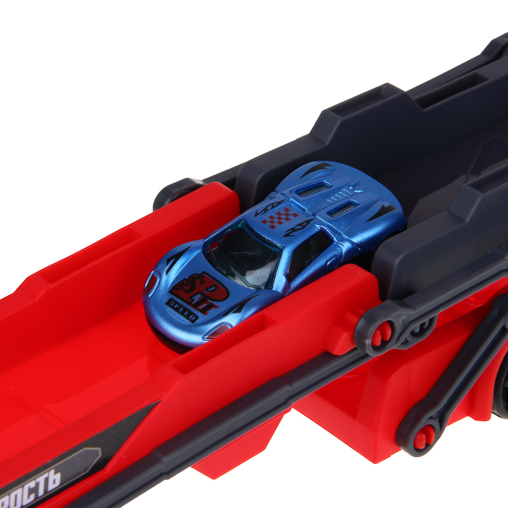 ИГРОЛЕНД Автовоз трек с запуском, РР, АБС, 28,5х8х10,5 см, 3 дизайна - #10